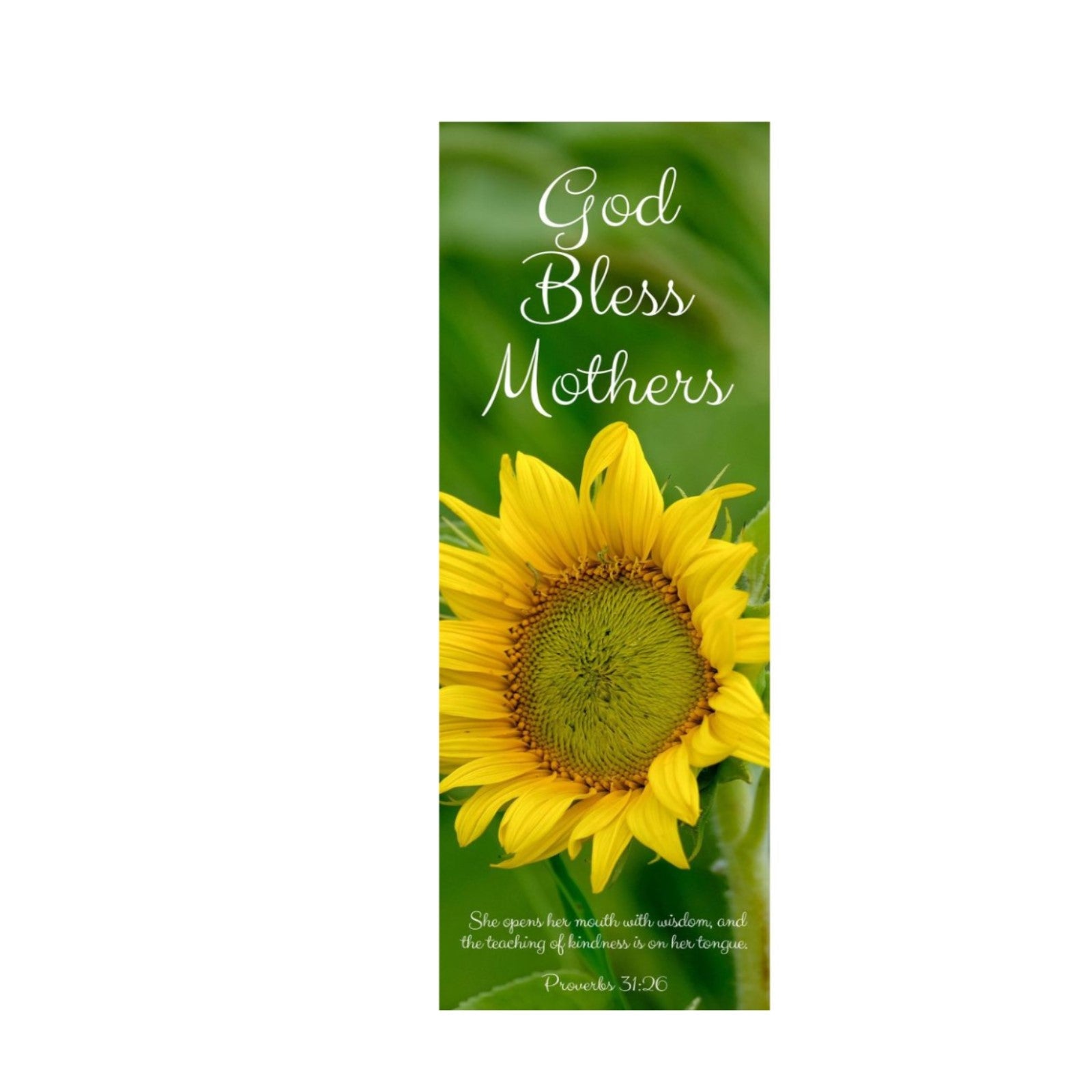 Sunflower God Bless Mothers Proverbs 31 26 Daisy Bookmarks Bulk Wholesale 200 Bulk Count